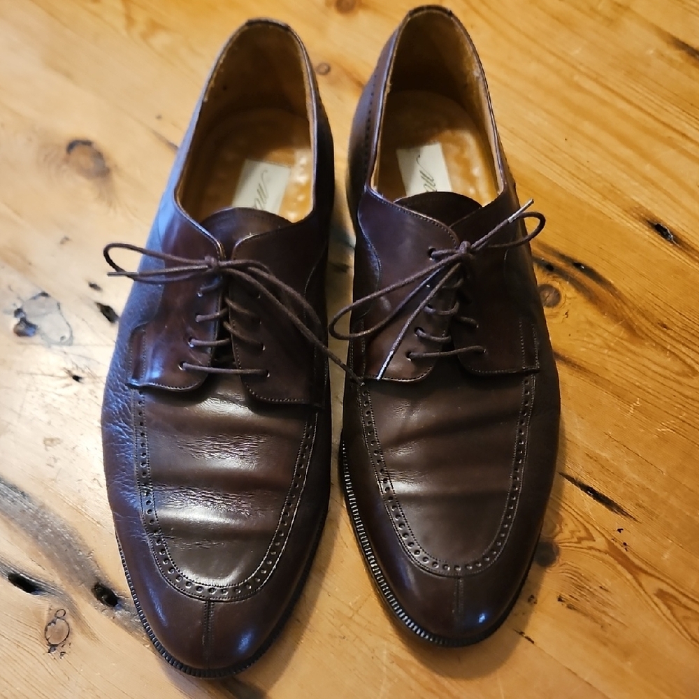 Mezlan Dark Brown Leather Oxfords